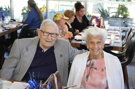 One of our veterans, Felix, with his wife at the 2nd annual veterans luncheon